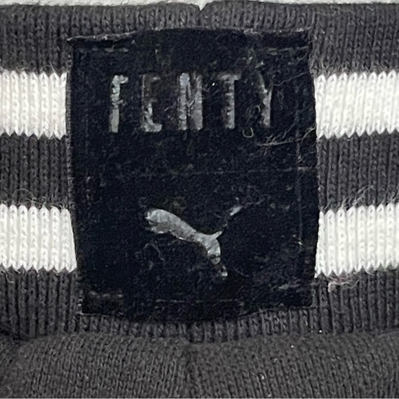 NWT FENTY X PUMA Striped Rising Sun Oversized Black Wide Leg Sweatpants - Picture 7 of 10